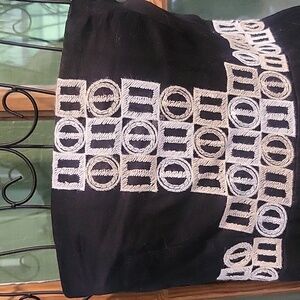 Black embroidered strapless top from HD in Paris for Anthropologie, size 4, NWOT